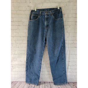 LL Bean 34x32 Double L Jeans Comfort Waist Plaid Flannel Lined Denim w/flaw